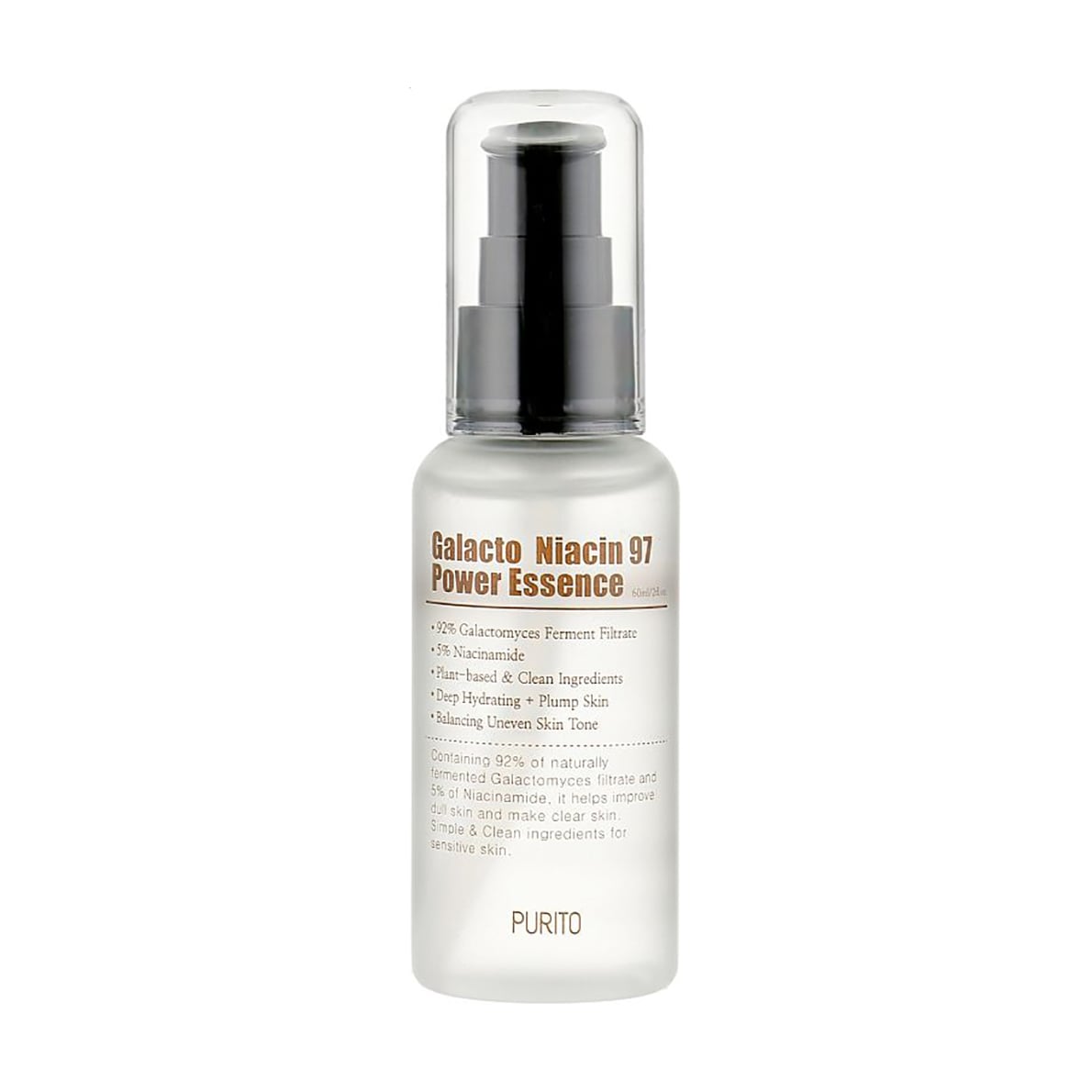 Відновлювальна есенція для обличчя Purito Galacto Niacin 97 Power Essence з екстрактом галактомісіс, 60 мл